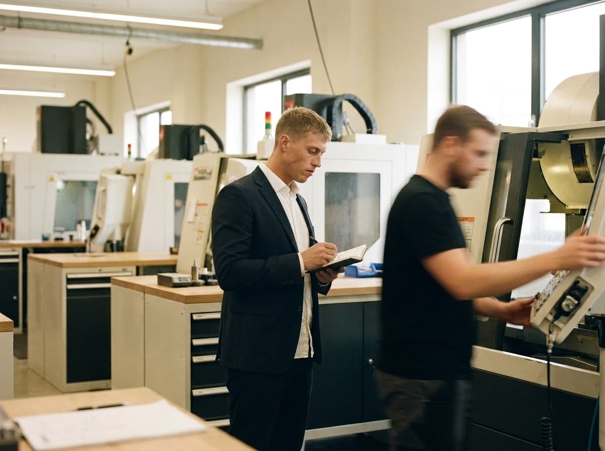 On-site during an audit — observing where people and machines meet on a shop floor.
